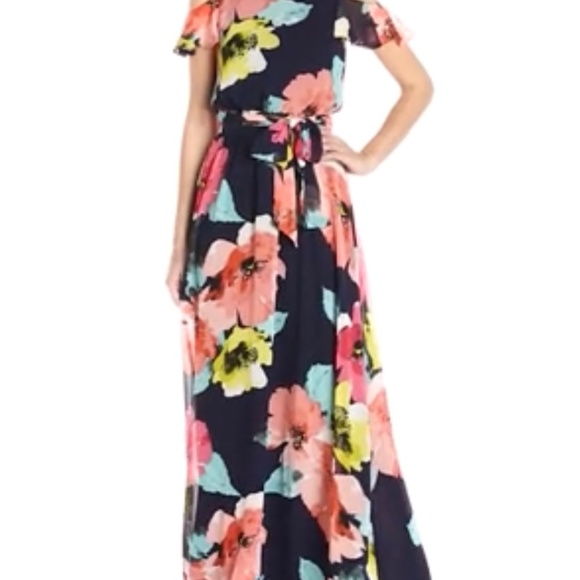 NEW Vince Camuto Chiffon Maxi Dress - Picture 7 of 7